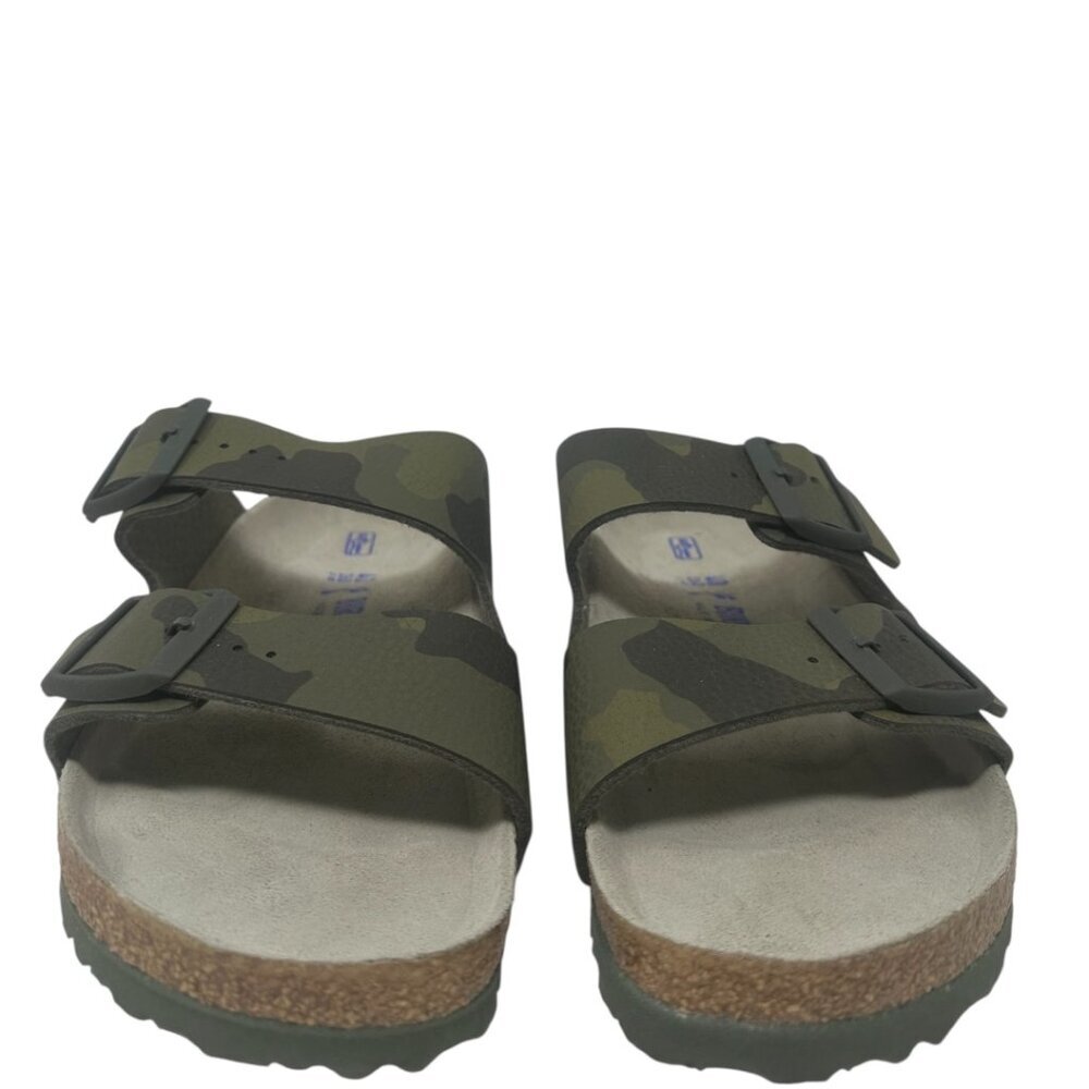 New Birkenstock Arizona Soft Footbed Birko-Flor Desert Storm Camo Green Clogs 9 - Picture 2 of 9